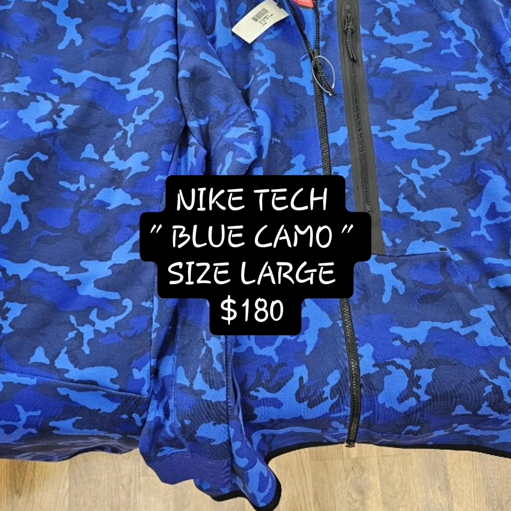 Nike Tech Blue Camo Jacket - Size Large